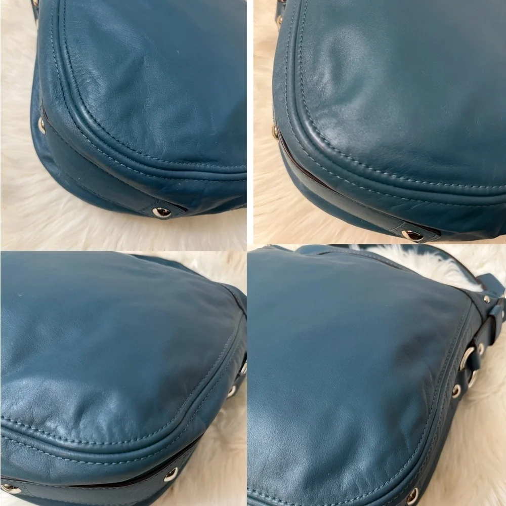 Coach Teal Leather Shoulder Bag# F14706
